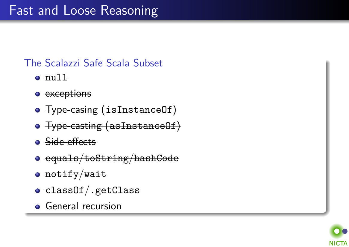 The Scalazzi Safe Subset of Scala